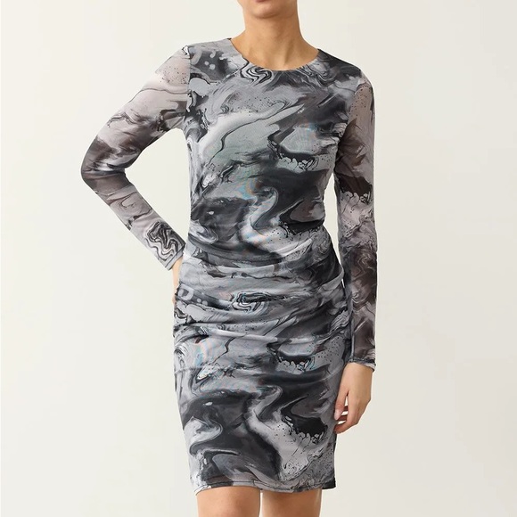 [#68] NWT Grey Swirl Dress, Size 3X - Picture 5 of 5